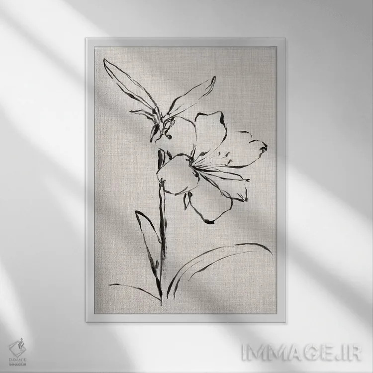 تابلو مدرن مطالعه جوهر گل ها I اثر اتان هارپر - نمای قابدار سفید