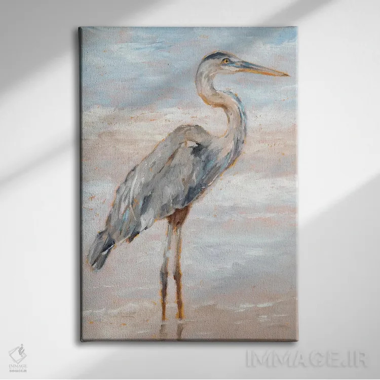 تابلو دکوراتیو حواصیل ساحلی I اثر اتان هارپر - نمای روبهرو روی دیوار