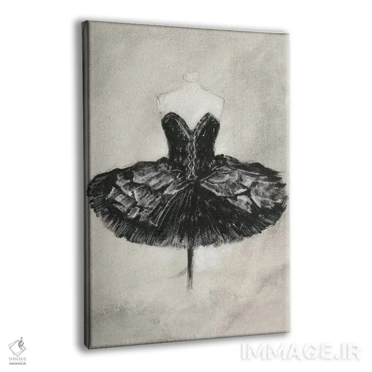 تابلو دکوراتیو لباس باله سیاه I اثر اتان هارپر - نمای پرسپکتیو محصول