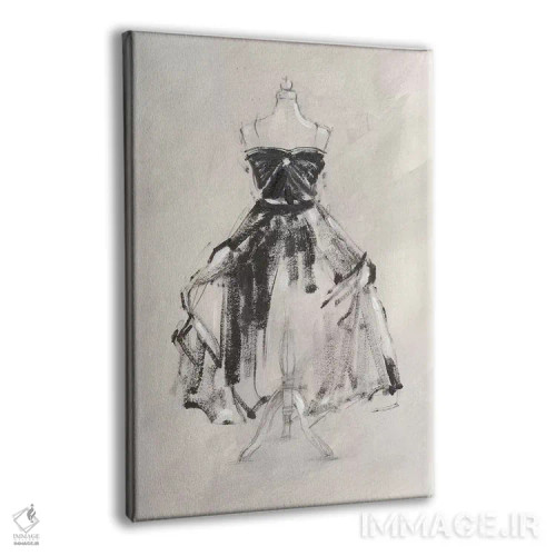 تابلو دکوراتیو پیراهن شب سیاه I اثر اتان هارپر - نمای پرسپکتیو محصول