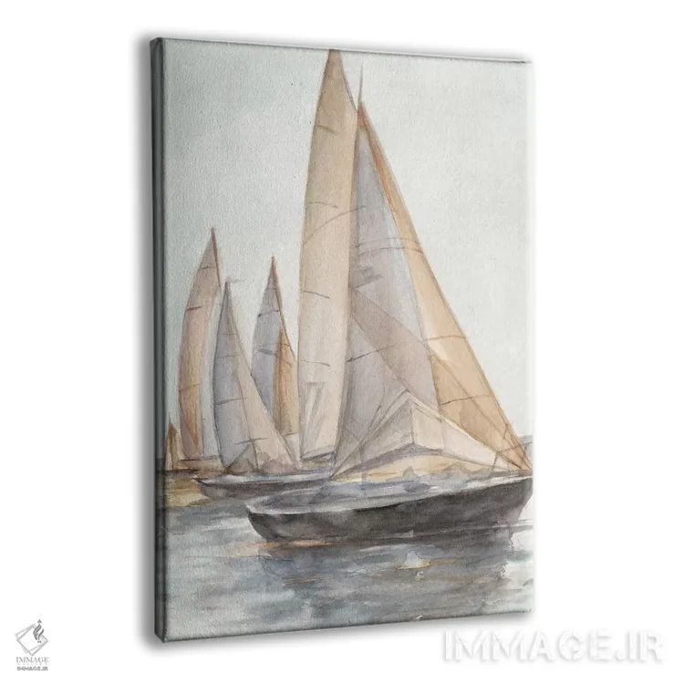 تابلو دکوراتیو قایق های بادبانی فضای باز II اثر اتان هارپر - نمای پرسپکتیو محصول