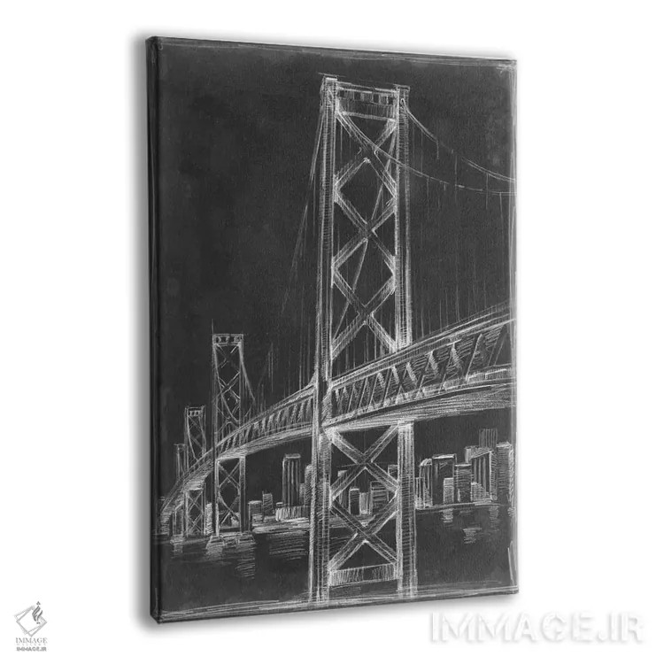 تابلو دکوراتیو نقشه پل معلق II اثر اتان هارپر - نمای پرسپکتیو محصول
