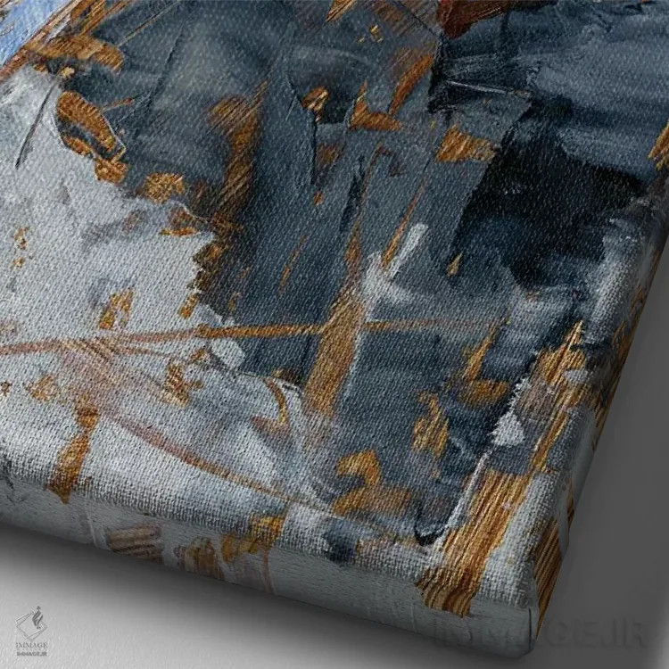 تابلو دکوراتیو نور سرد I اثر اتان هارپر - نمای نزدیک بافت بوم