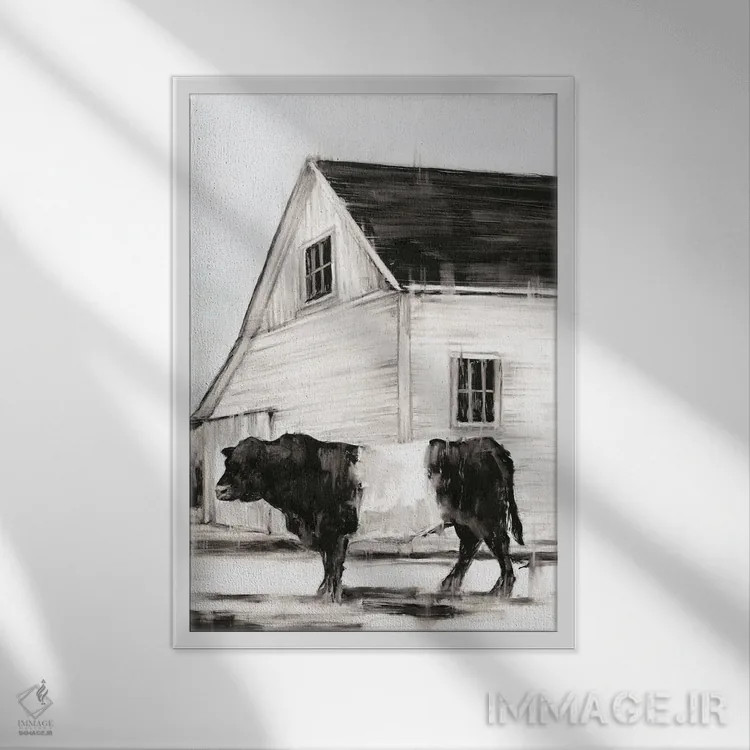 تابلو مدرن گالووی کمربنددار II اثر اتان هارپر - نمای قابدار سفید