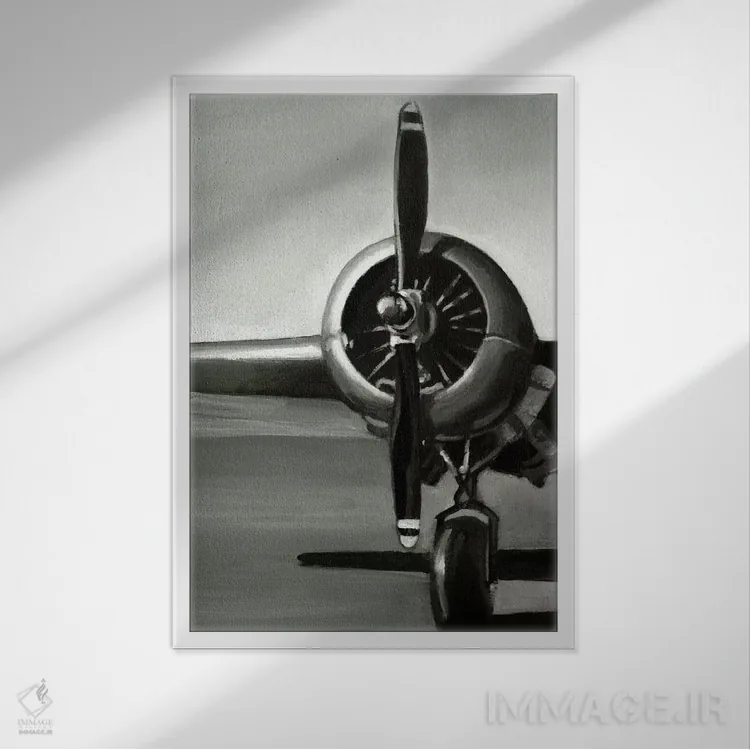 تابلوی سه تایی پرواز کلاسیک I اثر اتان هارپر - نمای قابدار سفید