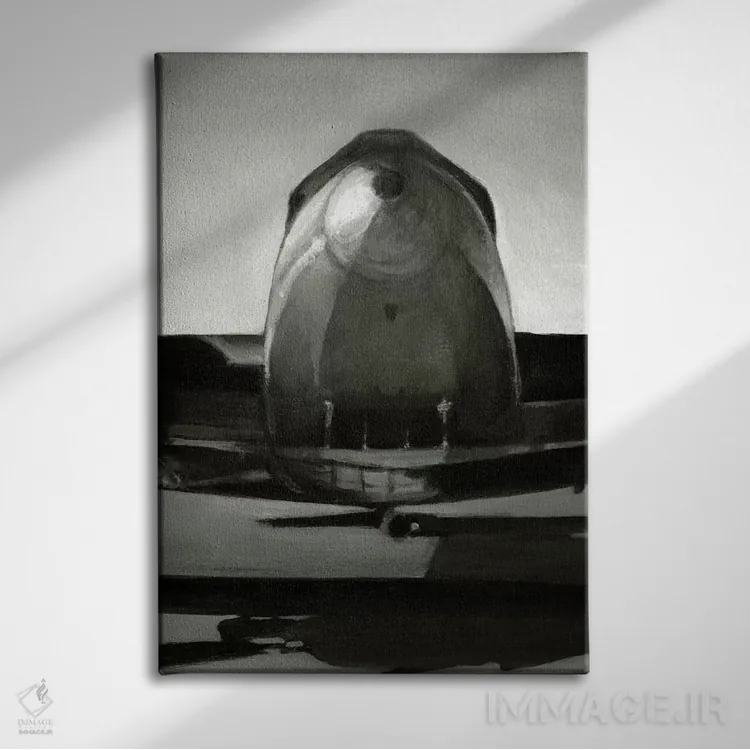 تابلوی سه تایی پرواز کلاسیک II اثر اتان هارپر - نمای روبهرو روی دیوار