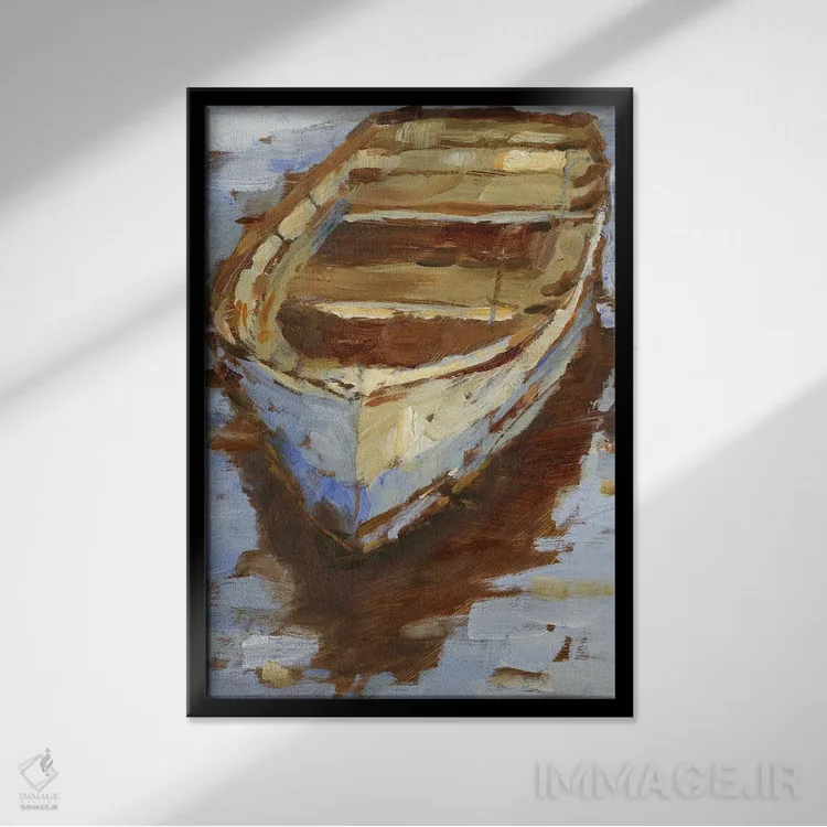 تابلو دکوراتیو نور گرم II اثر اتان هارپر - نمای قابدار مشکی