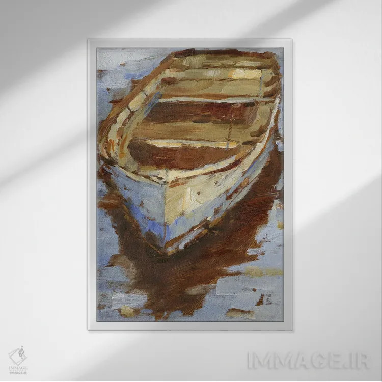 تابلو دکوراتیو نور گرم II اثر اتان هارپر - نمای قابدار سفید