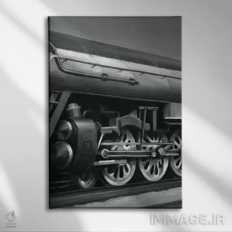 تابلو دکوراتیو لوکوموتیو کلاسیک II اثر اتان هارپر - نمای روبهرو روی دیوار