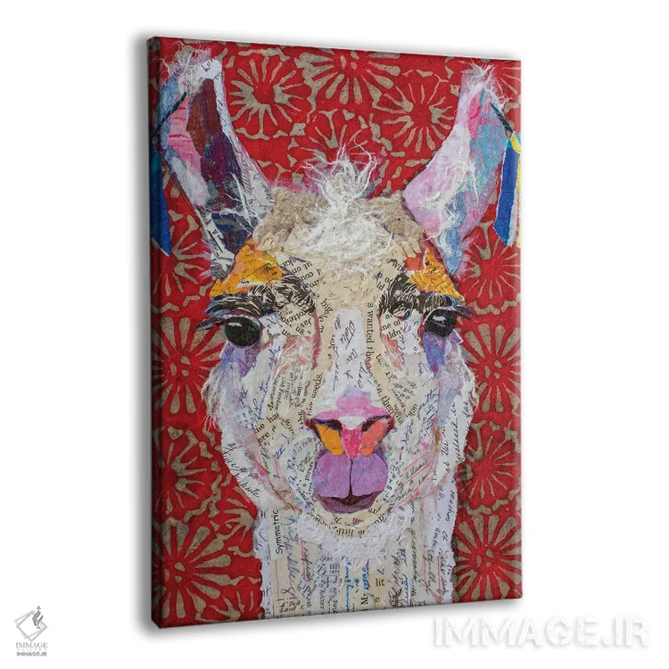 تابلو دکوراتیو درامای لاما اثر الیزابت سن هیلر - نمای پرسپکتیو محصول