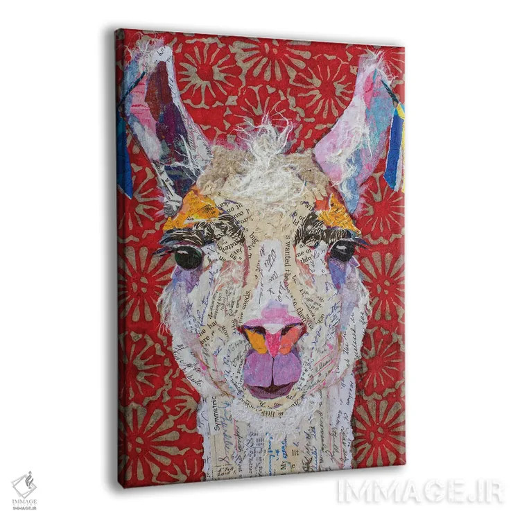 تابلو دکوراتیو درامای لاما اثر الیزابت سن هیلر - نمای پرسپکتیو محصول