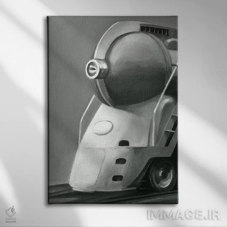 تابلو دکوراتیو لوکوموتیو کلاسیک I اثر اتان هارپر - نمای روبهرو روی دیوار