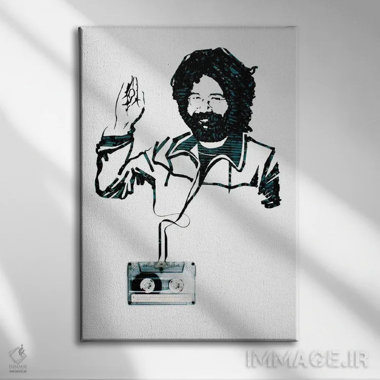 تابلو دکوراتیو جری گارسیا اثر اریکا آیریس - نمای روبهرو روی دیوار