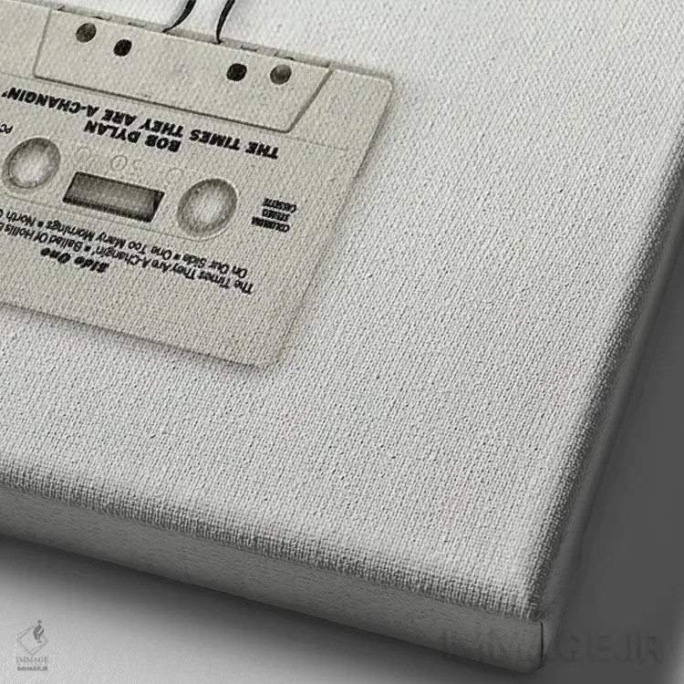 تابلو دکوراتیو باب دیلن اثر اریکا آیریس - نمای نزدیک بافت بوم