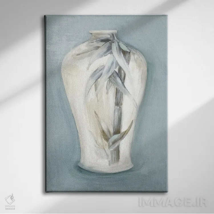 تابلو دکوراتیو دسته گلدان II اثر الی جونز - نمای روبهرو روی دیوار