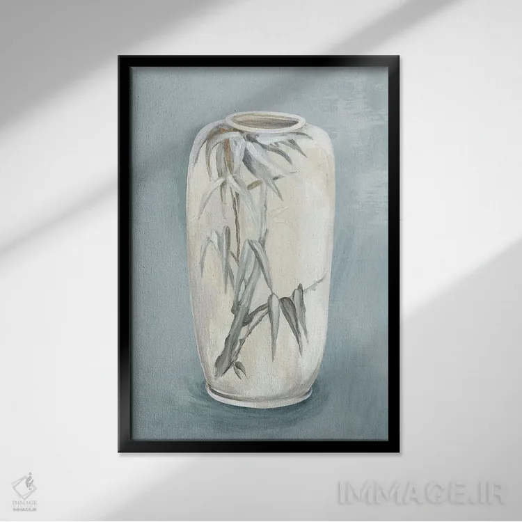 تابلو دکوراتیو دسته گلدان I اثر الی جونز - نمای قابدار مشکی