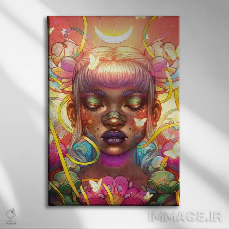 تابلو دکوراتیو خیال آرام اثر اجیوا ابنبه - نمای روبهرو روی دیوار