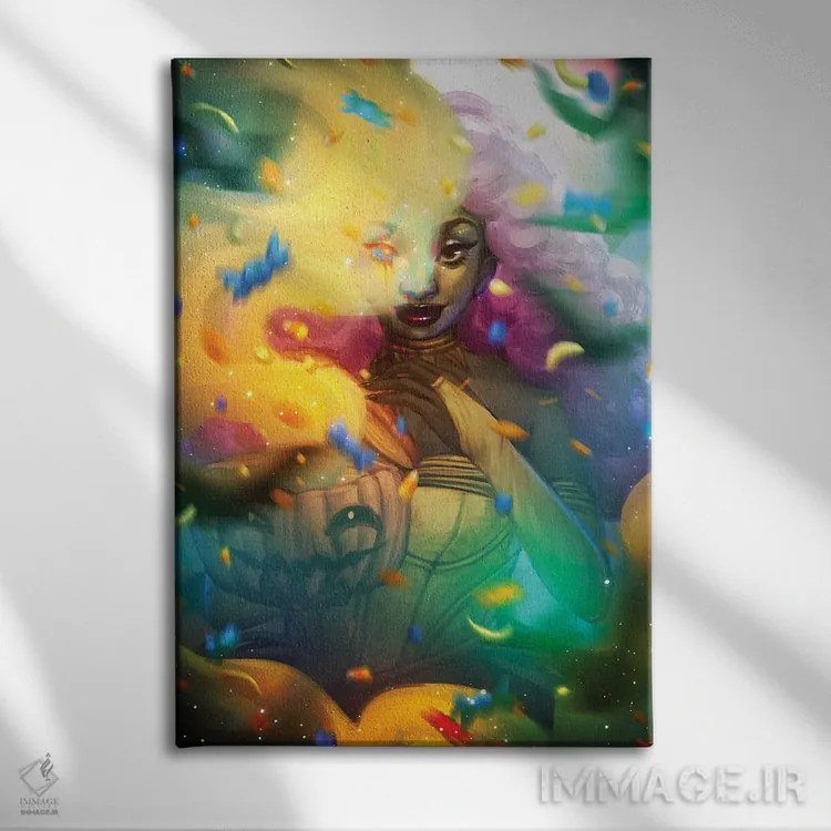 تابلو دکوراتیو لطفا یکی بردارید اثر اجیوا ابنبه - نمای روبهرو روی دیوار