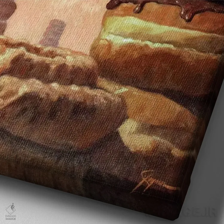 تابلو دکوراتیو سوارکار تاریکی دوباره اثر اریک جوینر - نمای نزدیک بافت بوم