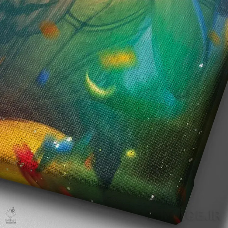 تابلو دکوراتیو لطفا یکی بردارید اثر اجیوا ابنبه - نمای نزدیک بافت بوم