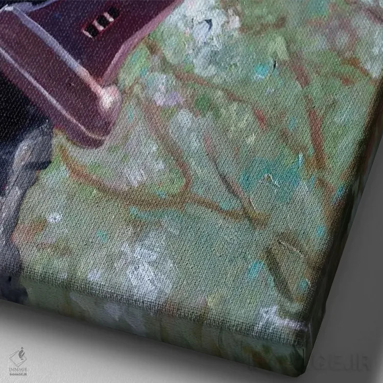 تابلو دکوراتیو دسته بندنده اثر اریک جوینر - نمای نزدیک بافت بوم