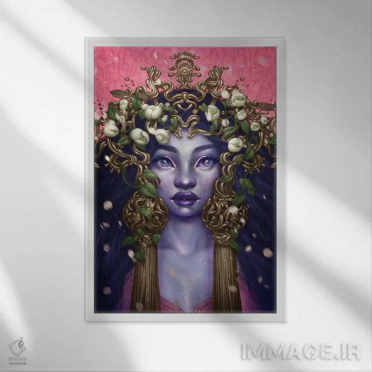 تابلو دکوراتیو آغاز اثر اجیوا ابنبه - نمای قابدار سفید