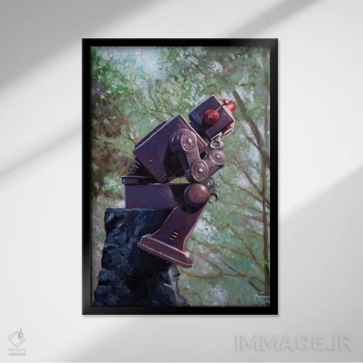 تابلو دکوراتیو دسته بندنده اثر اریک جوینر - نمای قابدار مشکی