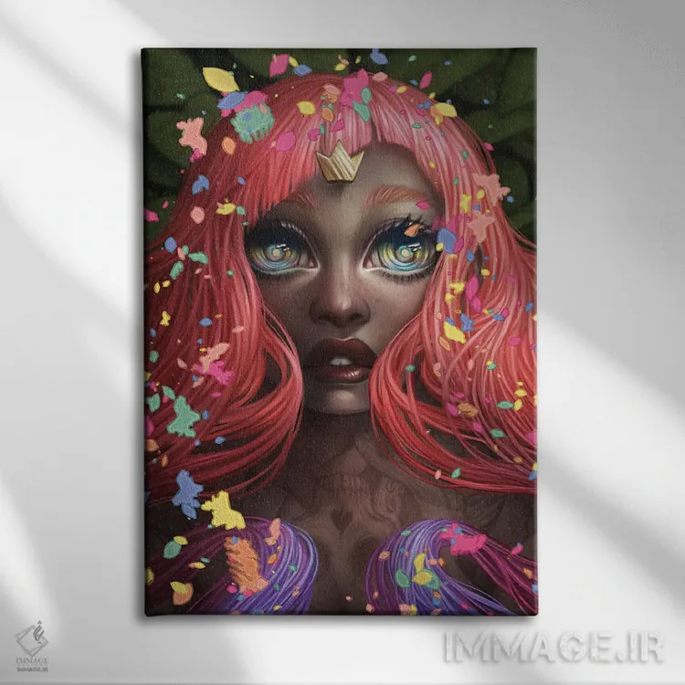 تابلو دکوراتیو انفجار ستاره ای اثر اجیوا ابنبه - نمای روبهرو روی دیوار