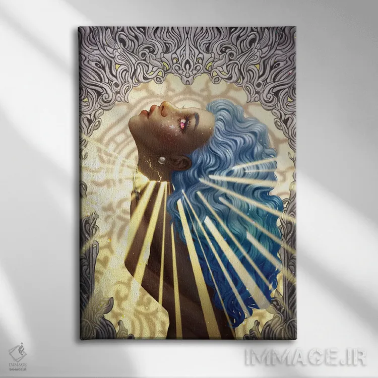 تابلو دکوراتیو طنین شکسته اثر اجیوا ابنبه - نمای روبهرو روی دیوار