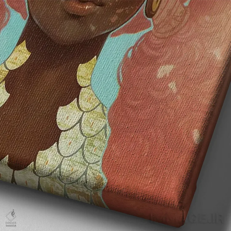 تابلو دکوراتیو درخشش اثر اجیوا ابنبه - نمای نزدیک بافت بوم