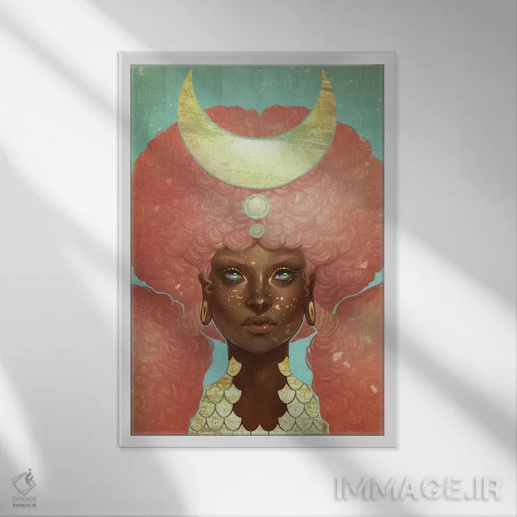 تابلو دکوراتیو درخشش اثر اجیوا ابنبه - نمای قابدار سفید