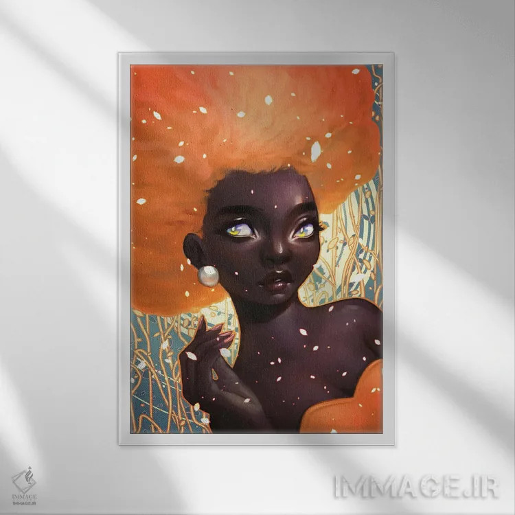 تابلو دکوراتیو مرکبات اثر اجیوا ابنبه - نمای قابدار سفید