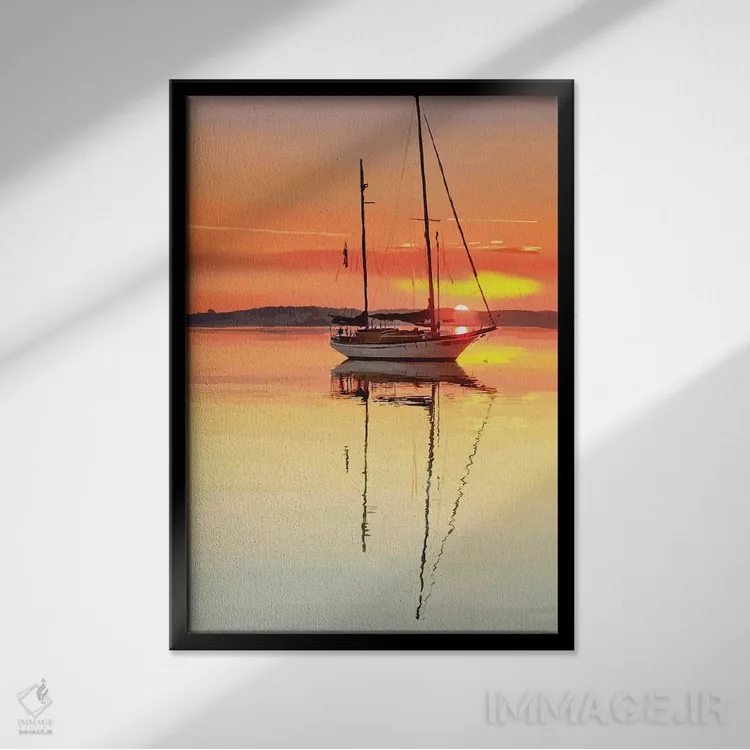 تابلو دکوراتیو پرتره دریانوردی V اثر امیلی کالینا - نمای قابدار مشکی