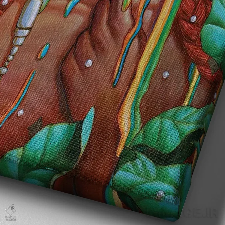 تابلو دکوراتیو سرگردان مهربان اثر اجیوا ابنبه - نمای نزدیک بافت بوم