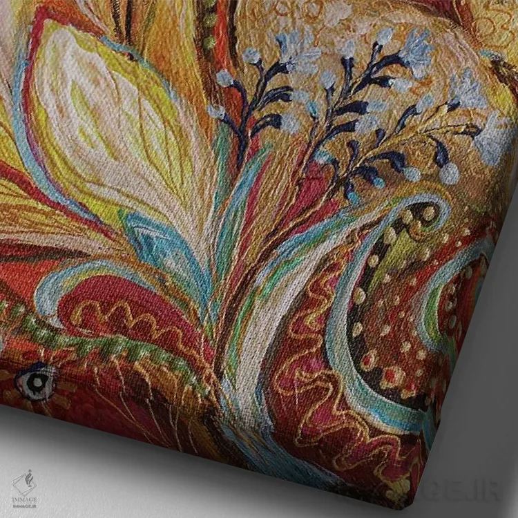 تابلو انتزاعی پری کوچک من سلما اثر النا کوتلیارکر - نمای نزدیک بافت بوم