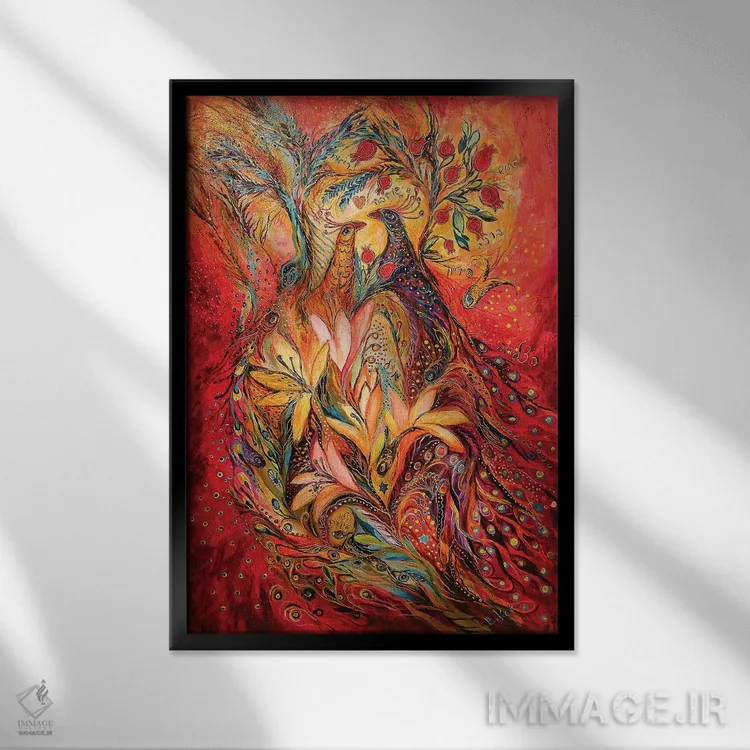 تابلو انتزاعی سیروکو اثر النا کوتلیارکر - نمای قابدار مشکی