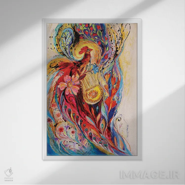 تابلو انتزاعی پاشیدن زندگی VI اثر النا کوتلیارکر - نمای قابدار سفید