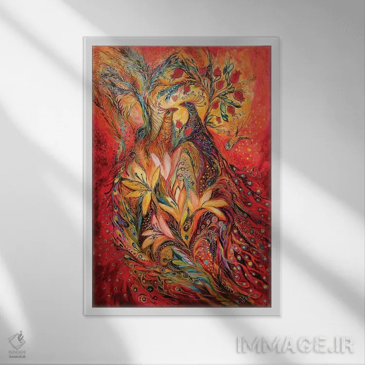تابلو انتزاعی سیروکو اثر النا کوتلیارکر - نمای قابدار سفید