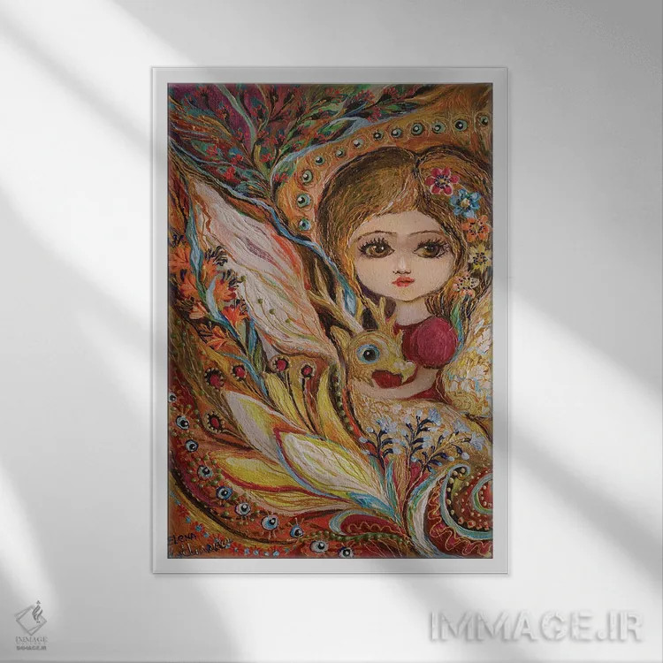 تابلو انتزاعی پری کوچک من سلما اثر النا کوتلیارکر - نمای قابدار سفید
