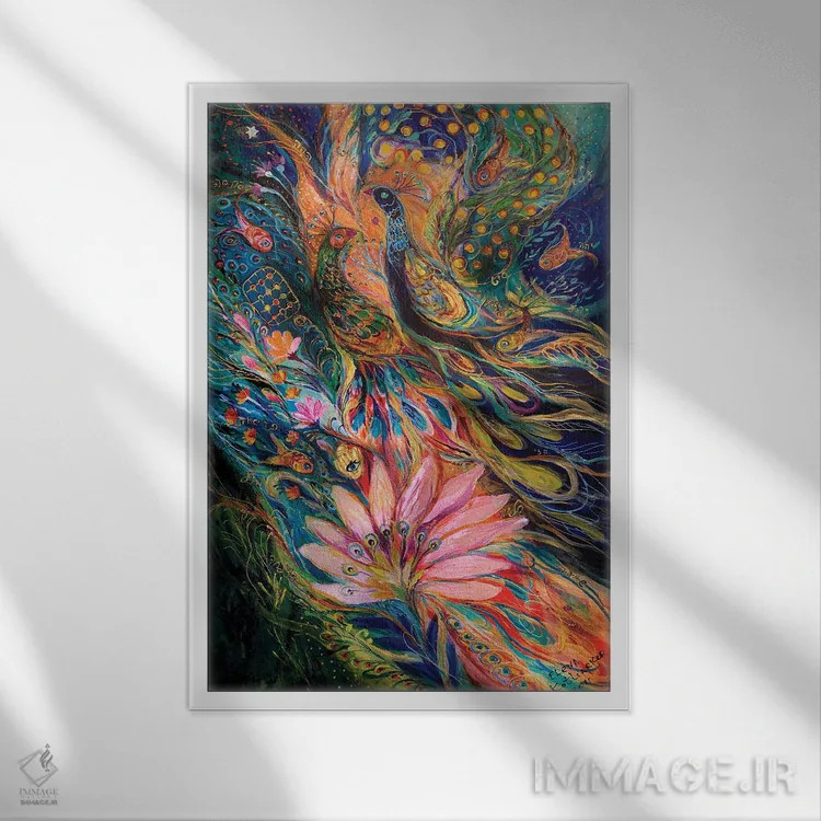 تابلو انتزاعی باد نارنجی اثر النا کوتلیارکر - نمای قابدار سفید
