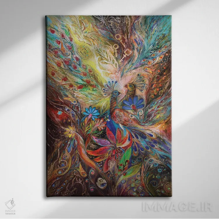 تابلو انتزاعی سه کلید III اثر النا کوتلیارکر - نمای روبهرو روی دیوار