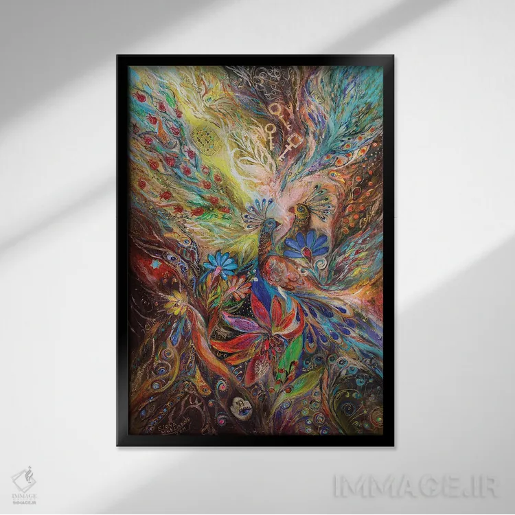 تابلو انتزاعی سه کلید III اثر النا کوتلیارکر - نمای قابدار مشکی