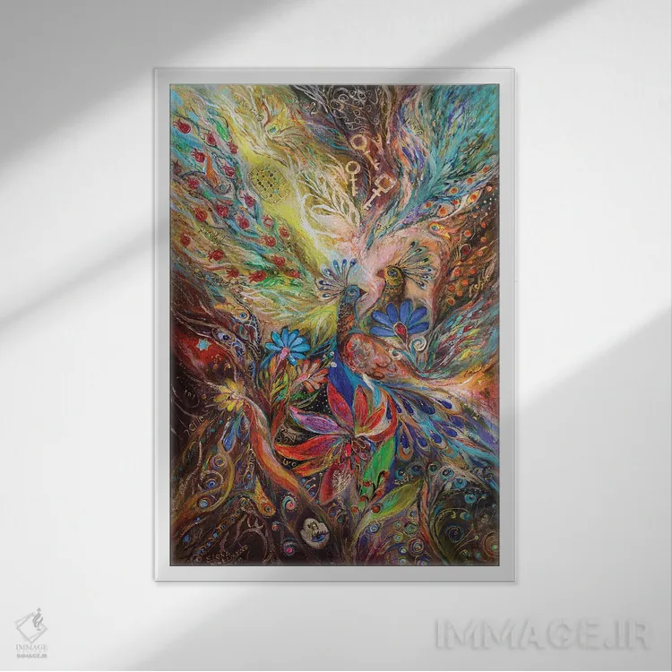 تابلو انتزاعی سه کلید III اثر النا کوتلیارکر - نمای قابدار سفید