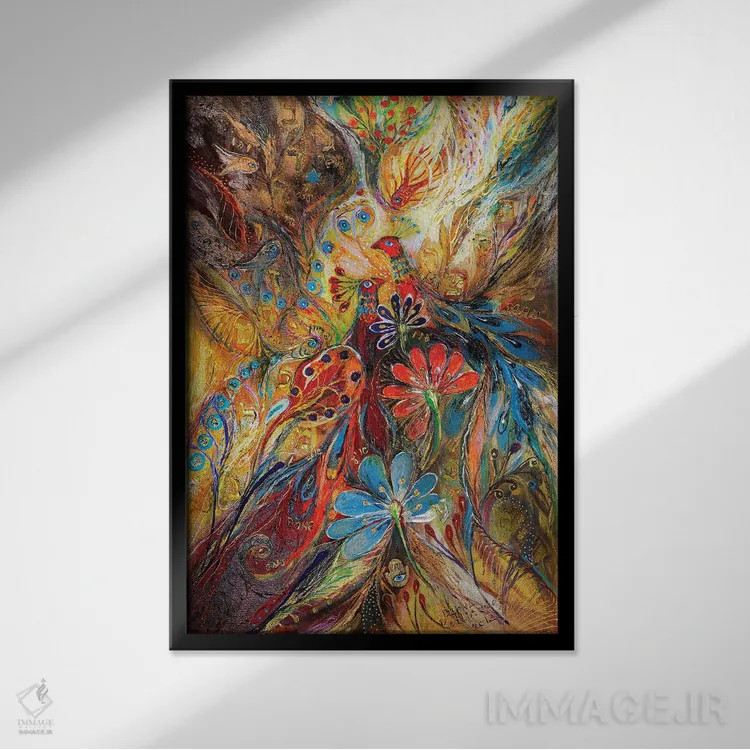 تابلو انتزاعی سه کلید II اثر النا کوتلیارکر - نمای قابدار مشکی