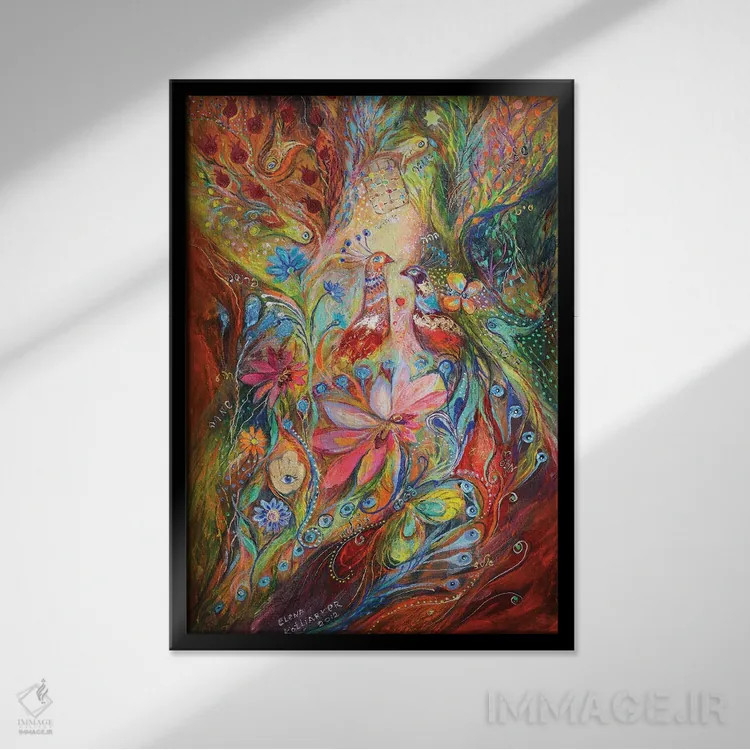 تابلو انتزاعی برتری سرخ اثر النا کوتلیارکر - نمای قابدار مشکی