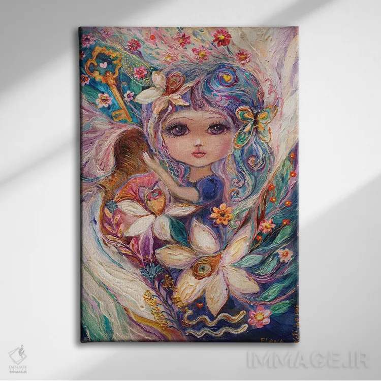 تابلو دکوراتیو پری های سری زودیاک اثر النا کوتلیارکر - نمای روبهرو روی دیوار