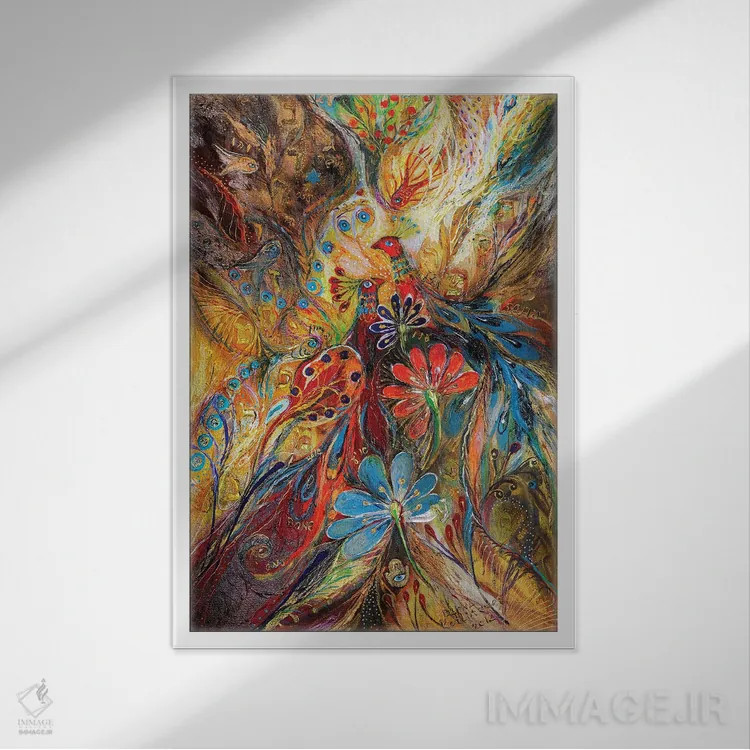 تابلو انتزاعی سه کلید II اثر النا کوتلیارکر - نمای قابدار سفید