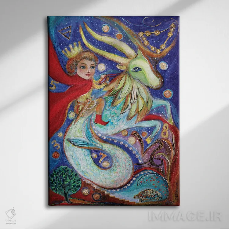 تابلو دکوراتیو شاهزاده زودیاک اثر النا کوتلیارکر - نمای روبهرو روی دیوار