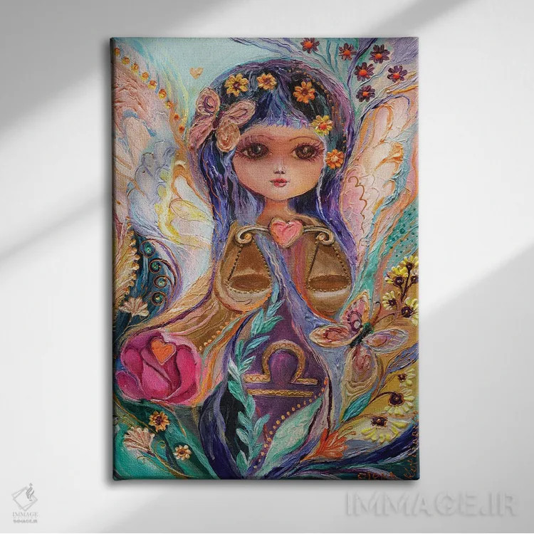 تابلو دکوراتیو پری های سری زودیاک اثر النا کوتلیارکر - نمای روبهرو روی دیوار