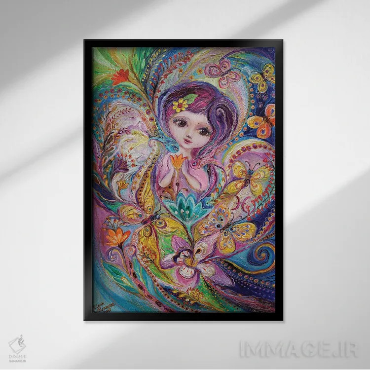 تابلو دکوراتیو پری های سری زودیاک اثر النا کوتلیارکر - نمای قابدار مشکی